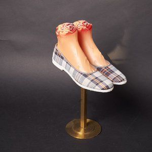 1970s Mod Plaid Flats Shoes